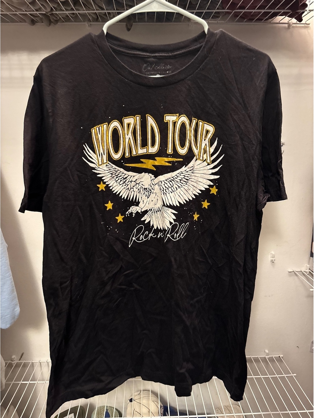 Oat Collective XL Black World Tour Rock n Roll Graphic TShit